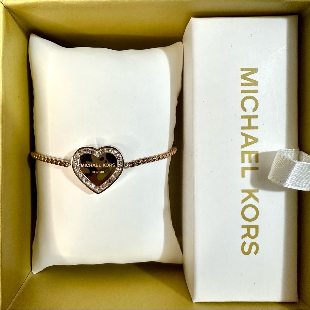 Michael Kors | Heritage Heart Logo Slider Bracelet - Rose Gold
